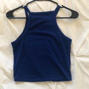 Blue halter top